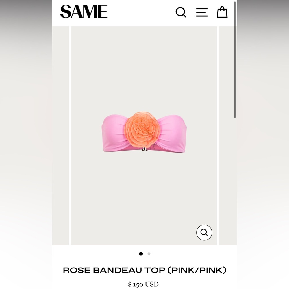 SAME Los Angeles Rose Bathing Suit Set in S/M- BRAND NEW, tags on!